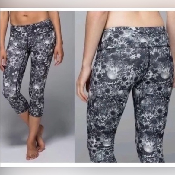 LULULEMON Wunder Under crop leggings Florabunga print - Picture 5 of 12